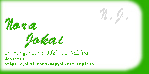 nora jokai business card